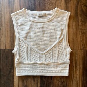 Aritzia Babaton Pointelle Tank White